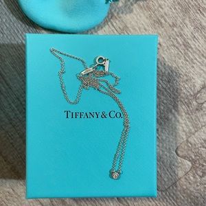 Tiffany & Co .05 Diamond Pendant on 16” Chain